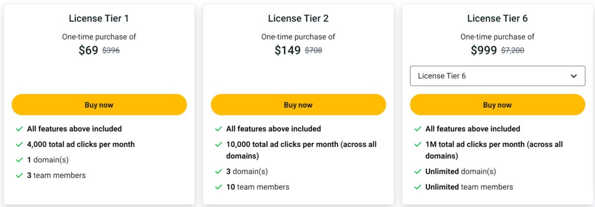 Fraud Blocker Pricing