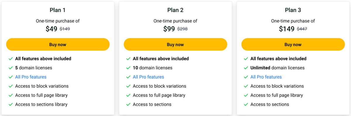 Combo Blocks Pricing