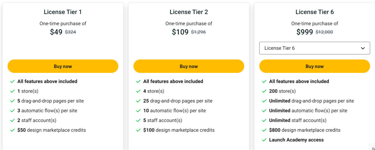 Launch Cart Pricing