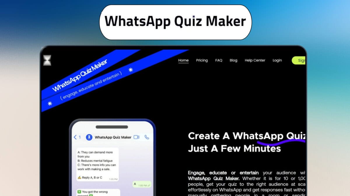 Whatsapp Quiz Maker By (joyfulperson) Lifetime Deal Image