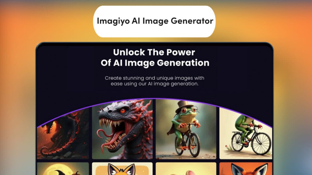 Imagiyo ai image generator lifetime deal image