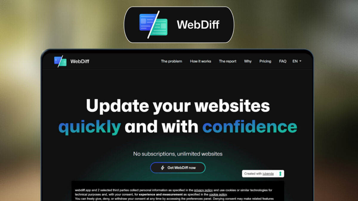 Webdiff lifetime deal image