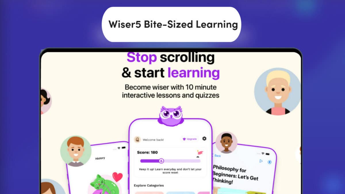 Wiser5 Bite Sized Learning Premium Plan Lifetime Deal Image