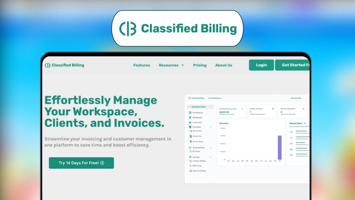 Classified billing lifetime deal image