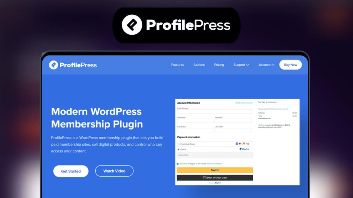 Profilepress lifetime deal image