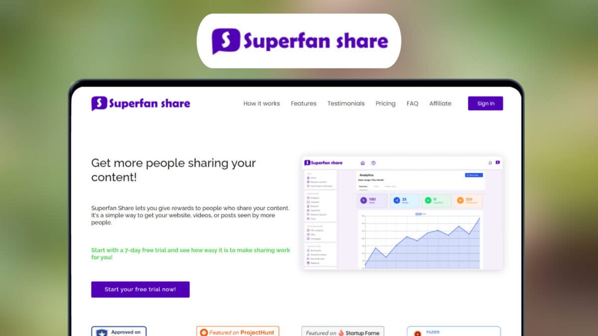 Superfan share lifetime deal image
