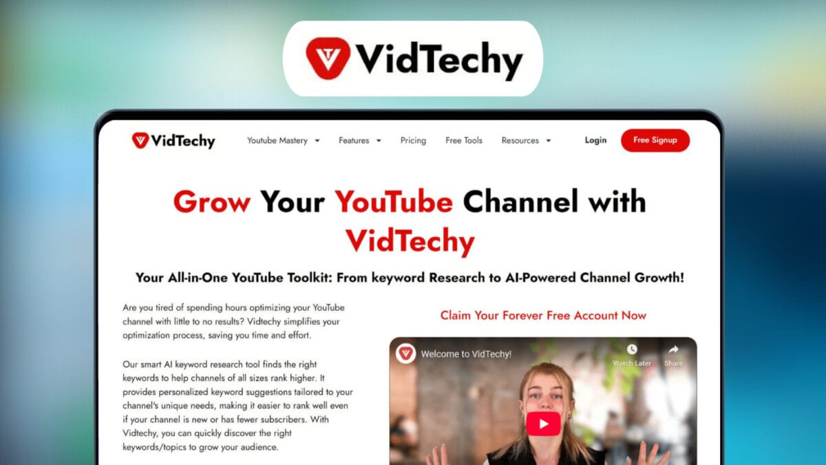 Vidtechy lifetime deal image