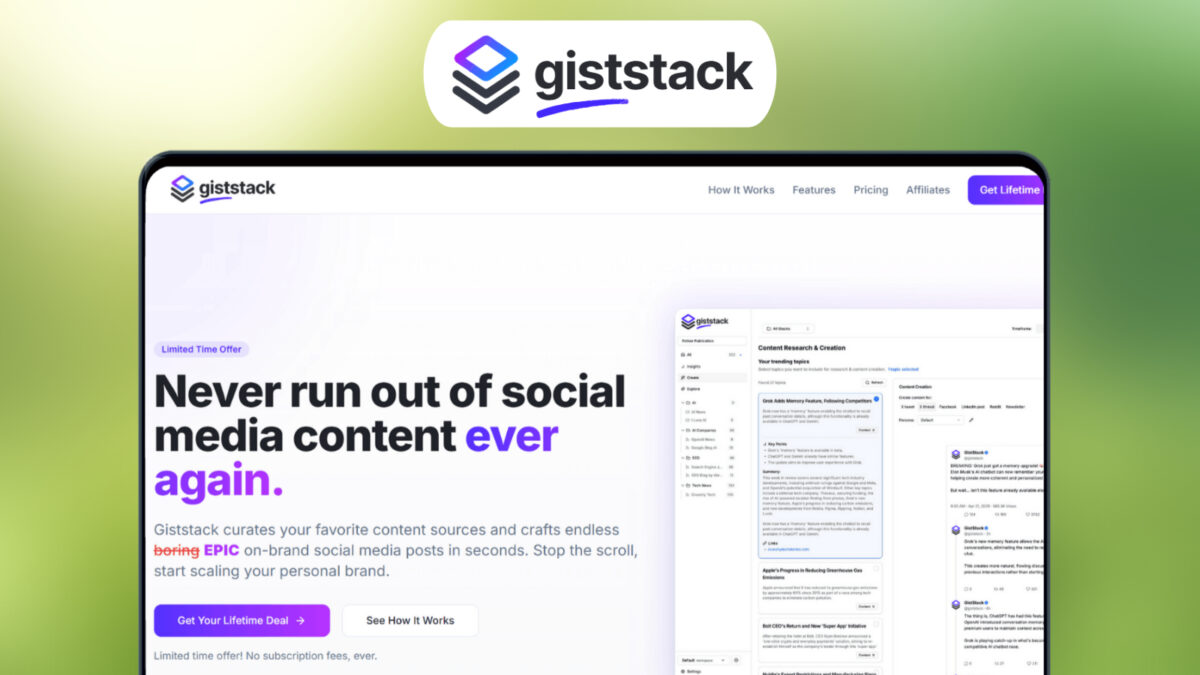 Giststack lifetime deal image