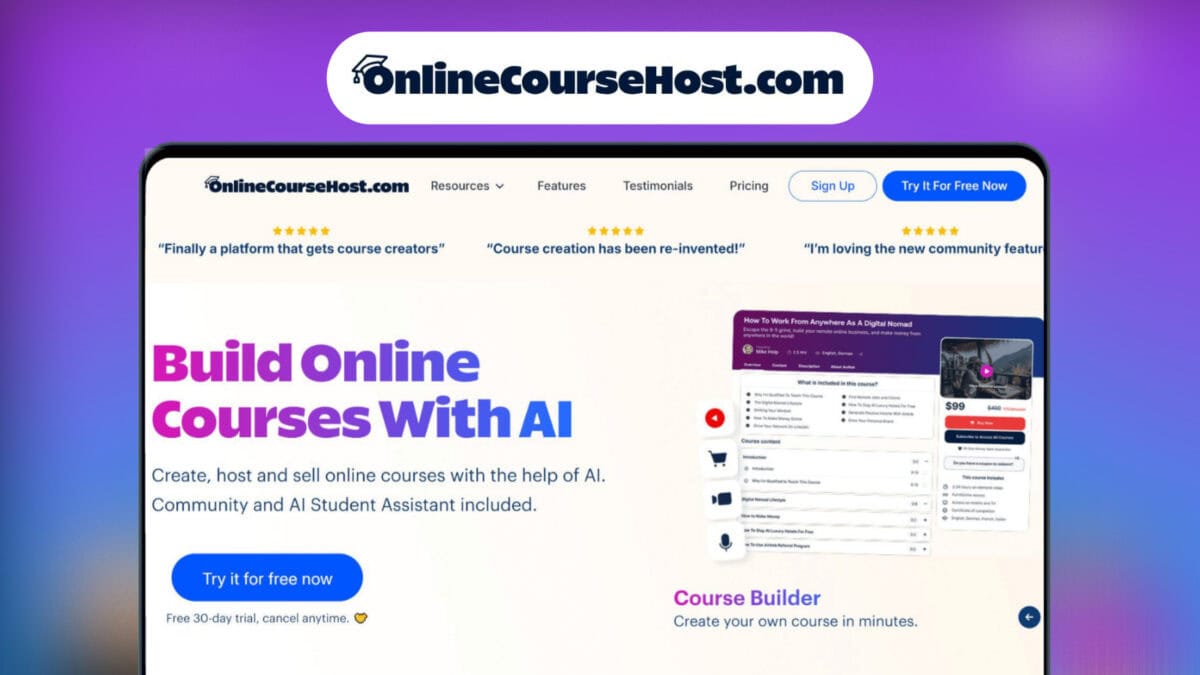 Onlinecoursehost lifetime deal image