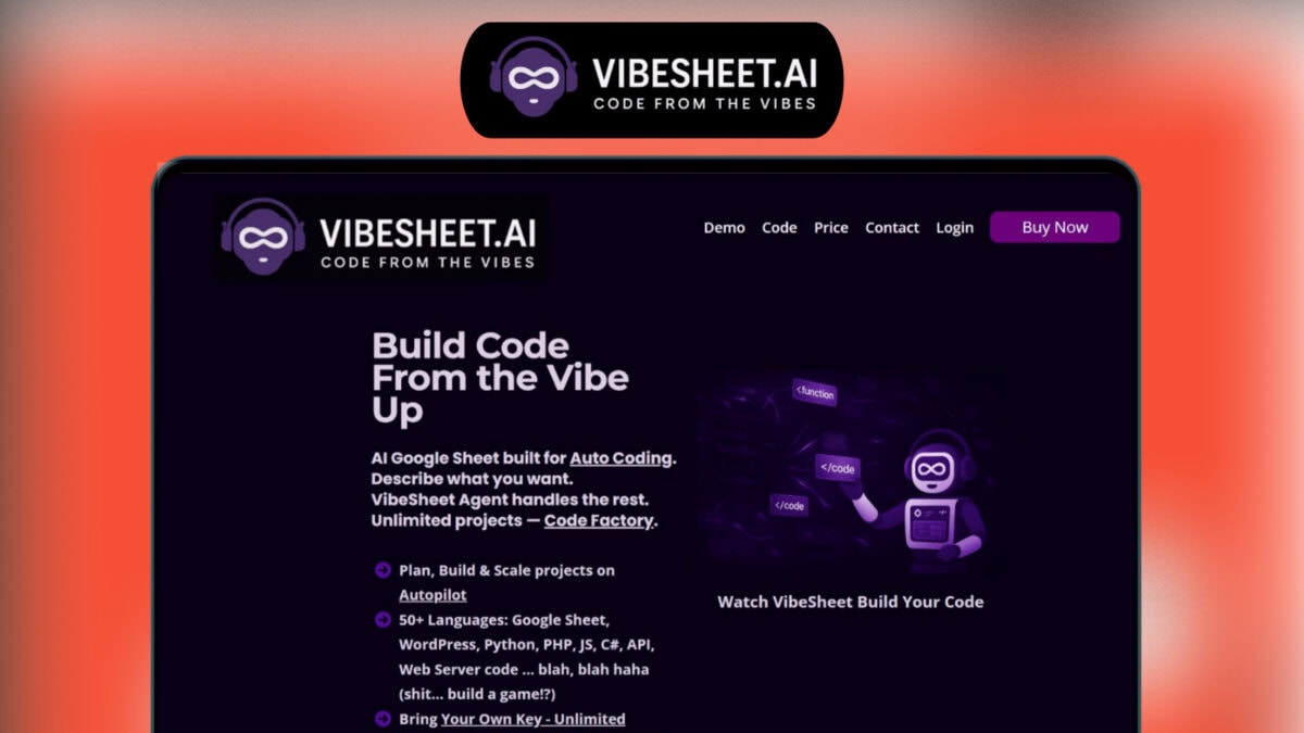 Vibesheet lifetime deal image
