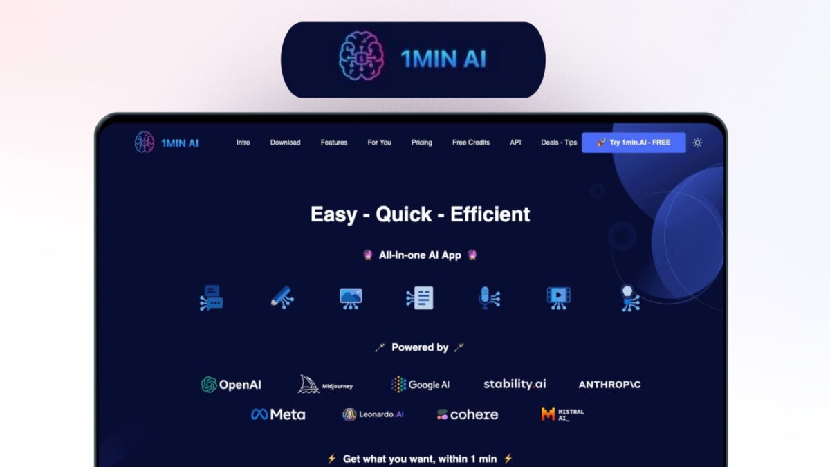 1minai lifetime deal image