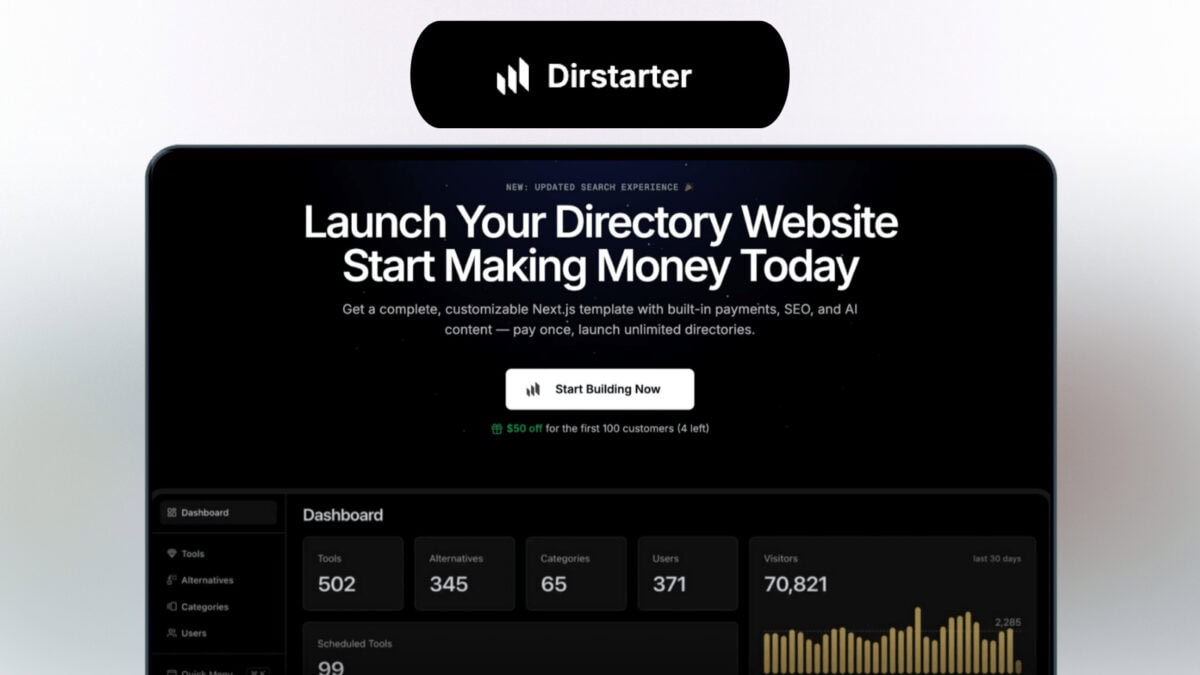 Dirstarter lifetime deal featured image