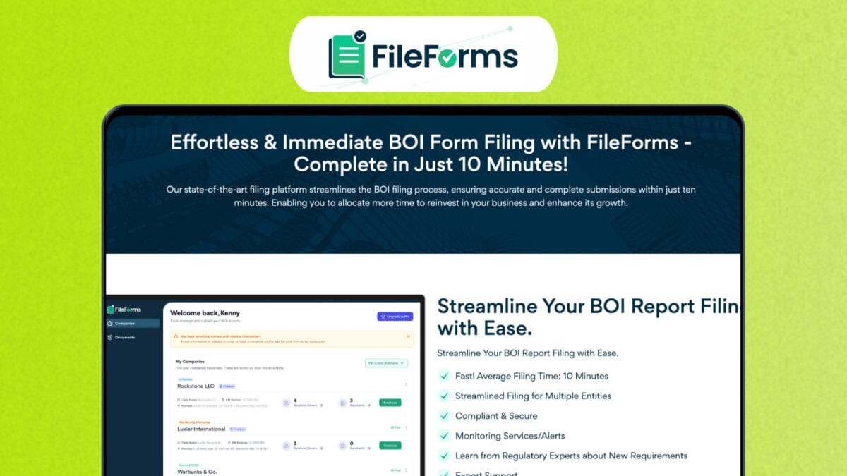 Fileforms lifetime deal featured image