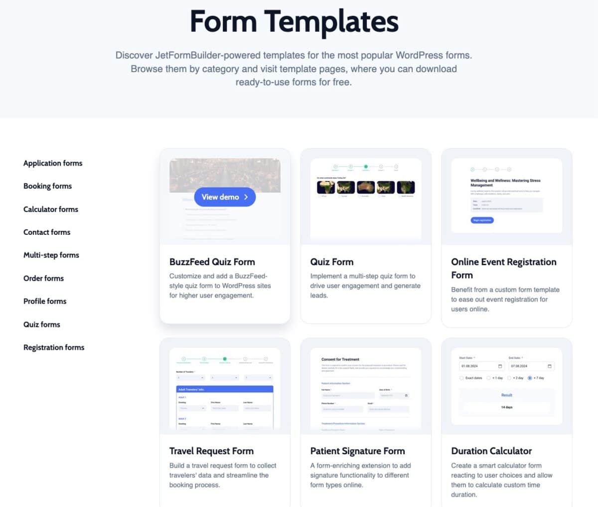 Jetformbuilder form templates