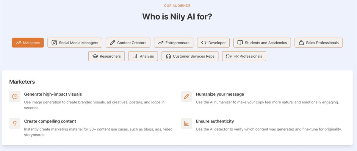 Nily ai use cases