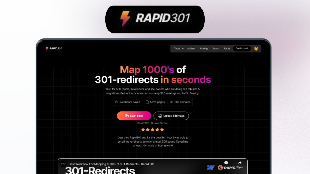 Rapid301 lifetime deal image