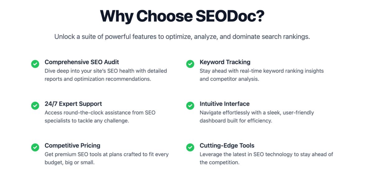 Seodoc features 2