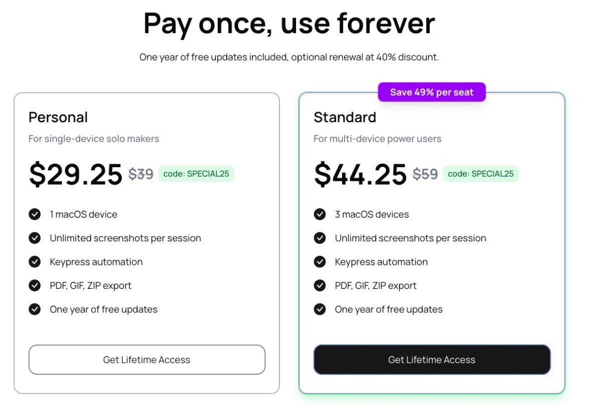 Shotomatic deal pricing