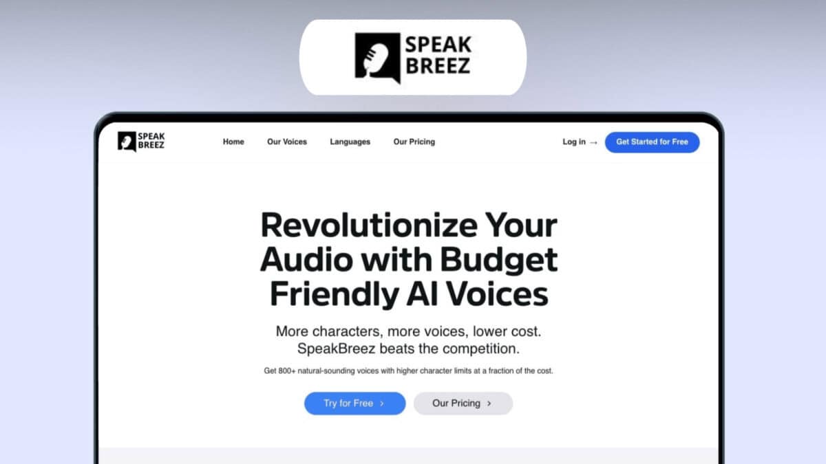 SpeakBreez Lifetime Deal | Multilingual AI Voice Generator