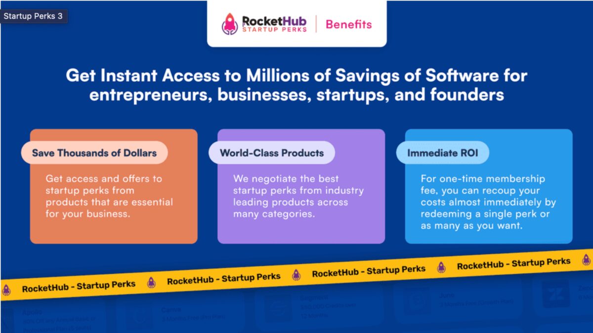 Startup perks features