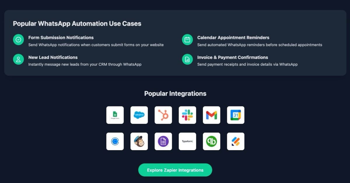 Wbiztool popular integration