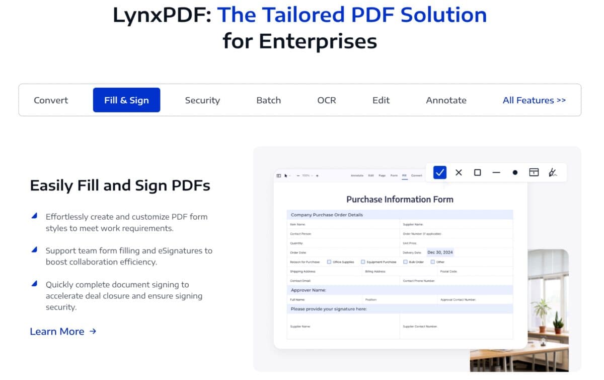 Lynxpdf feature