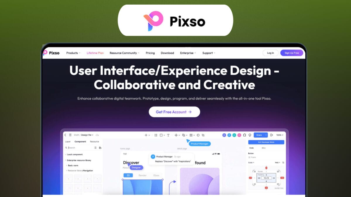 Pixso lifetime deal featured image