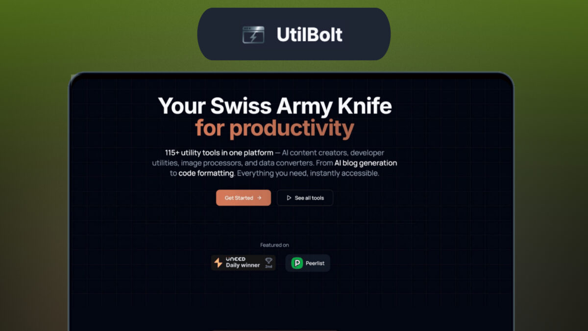 Utilbolt lifetime deal featured image