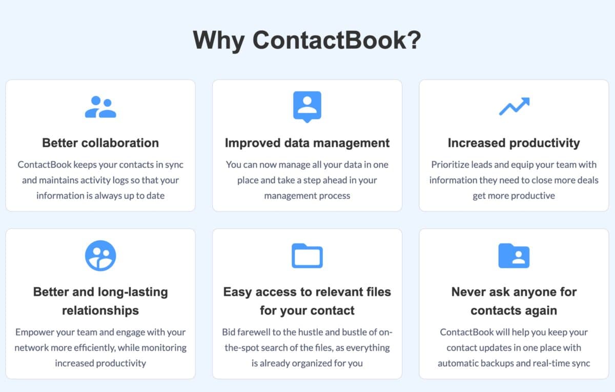 Contactbook use cases