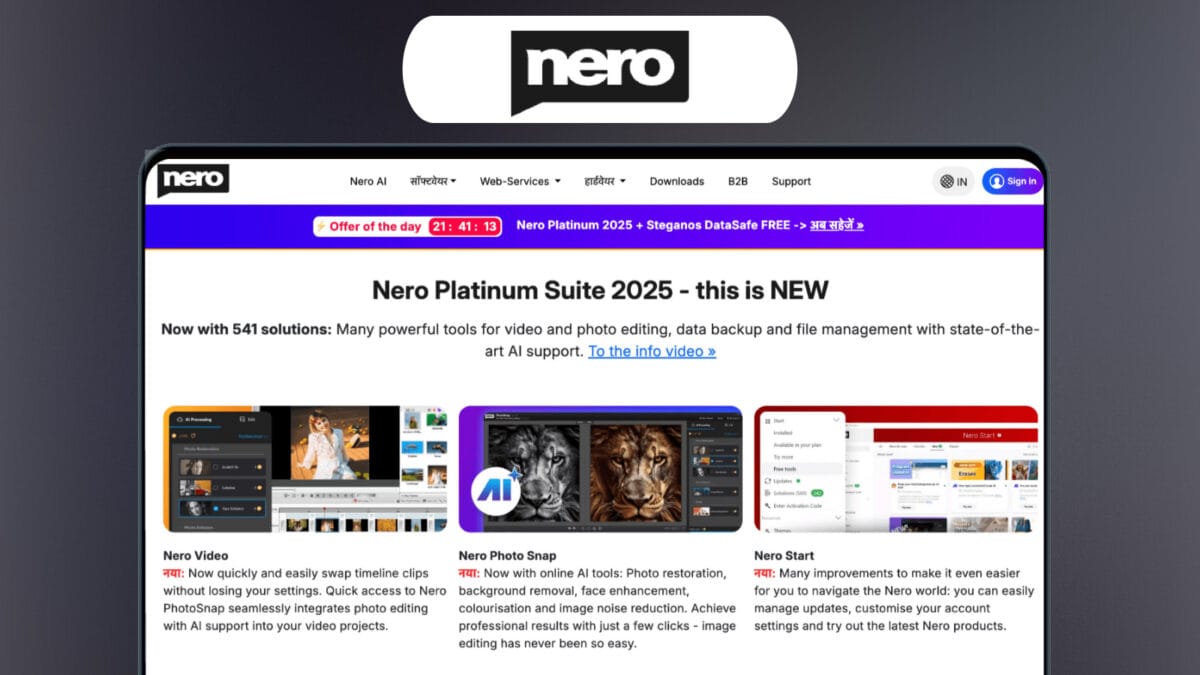 Nero lifetime deal featured image