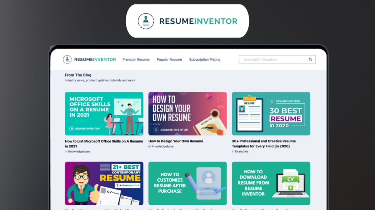 ResumeInventor Lifetime Deal | 900+ Resume Templates