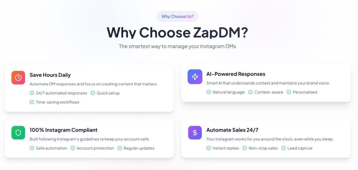 Zapdm features