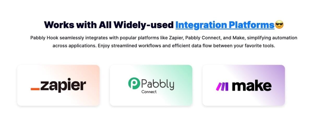 Pabbly hook integrations