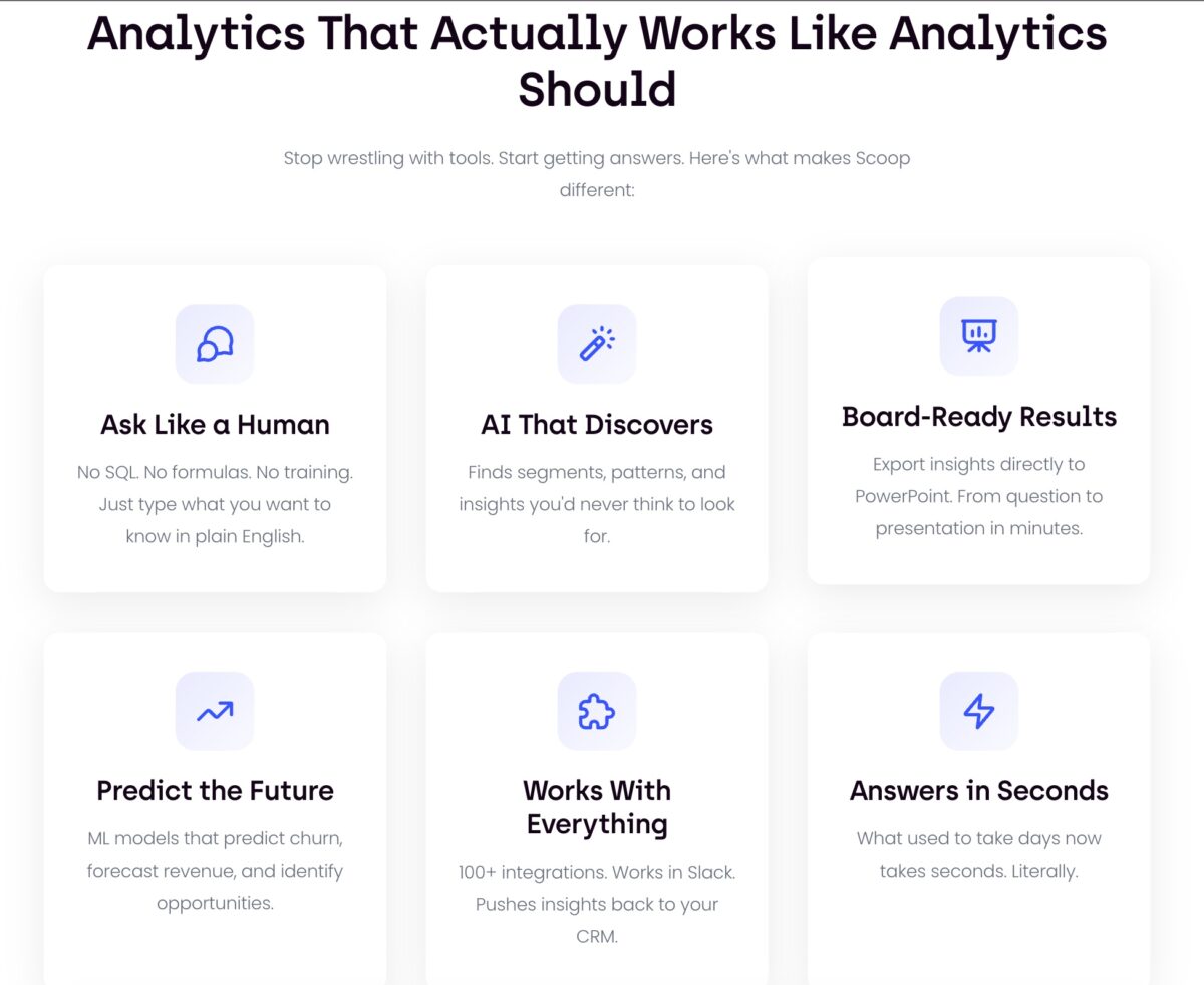 Scoop analytics use cases