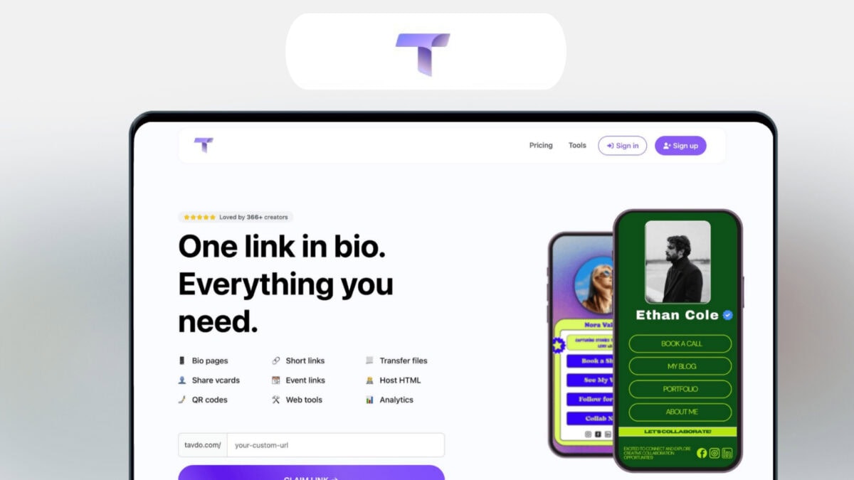 Tavdo Lifetime Deal | Host Links, QR & Sites