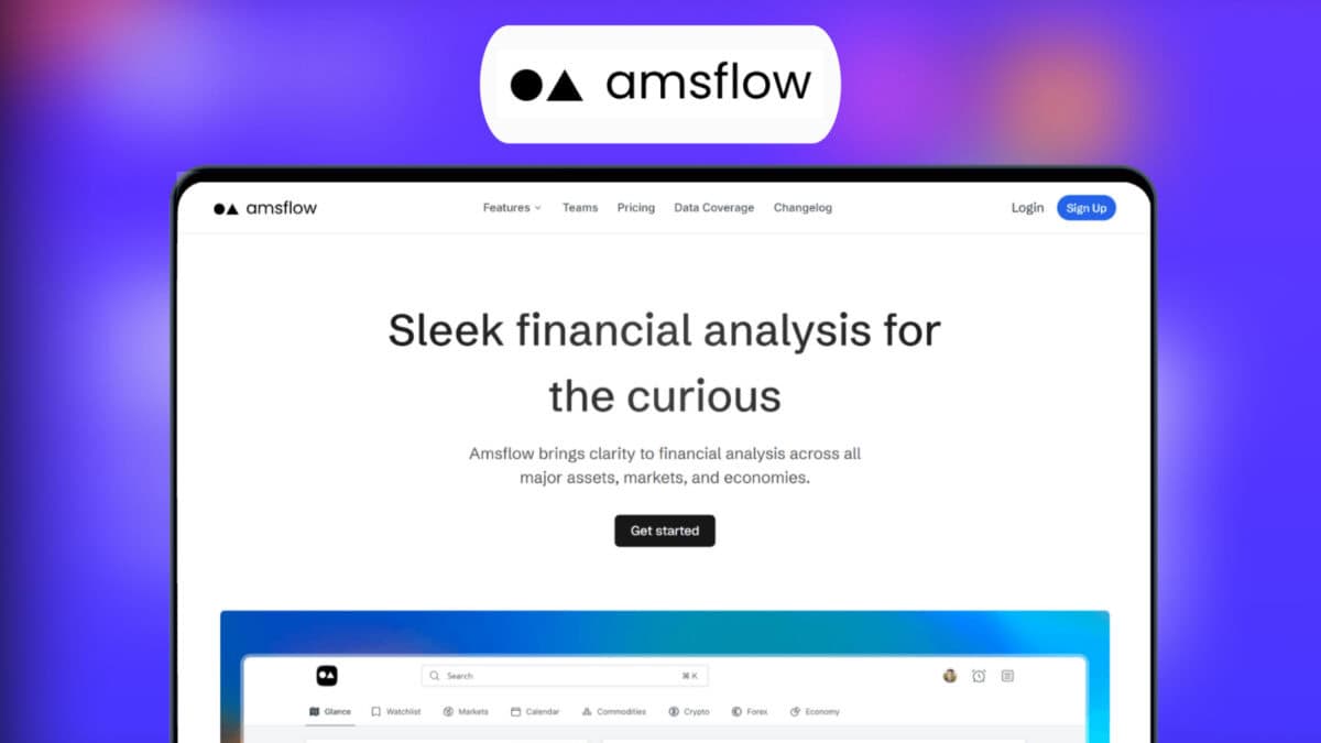 Amsflow Lifetime Deal 📈 Sleek Financial Analysis