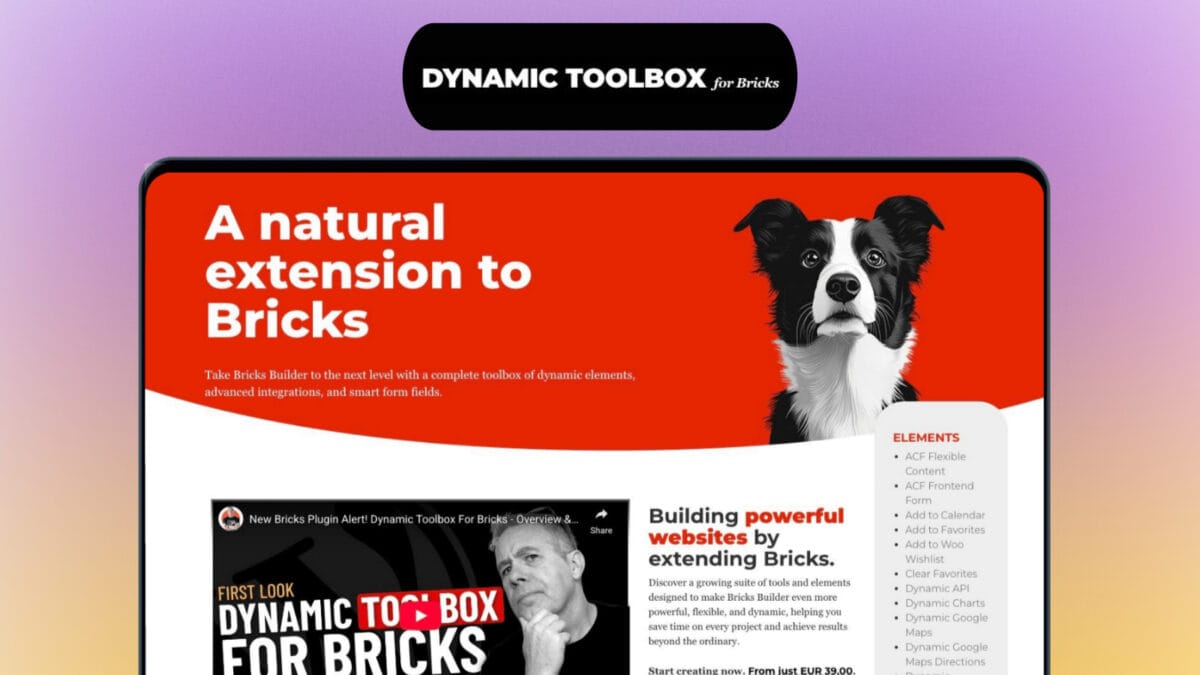 Dynamic toolbox for bricks image