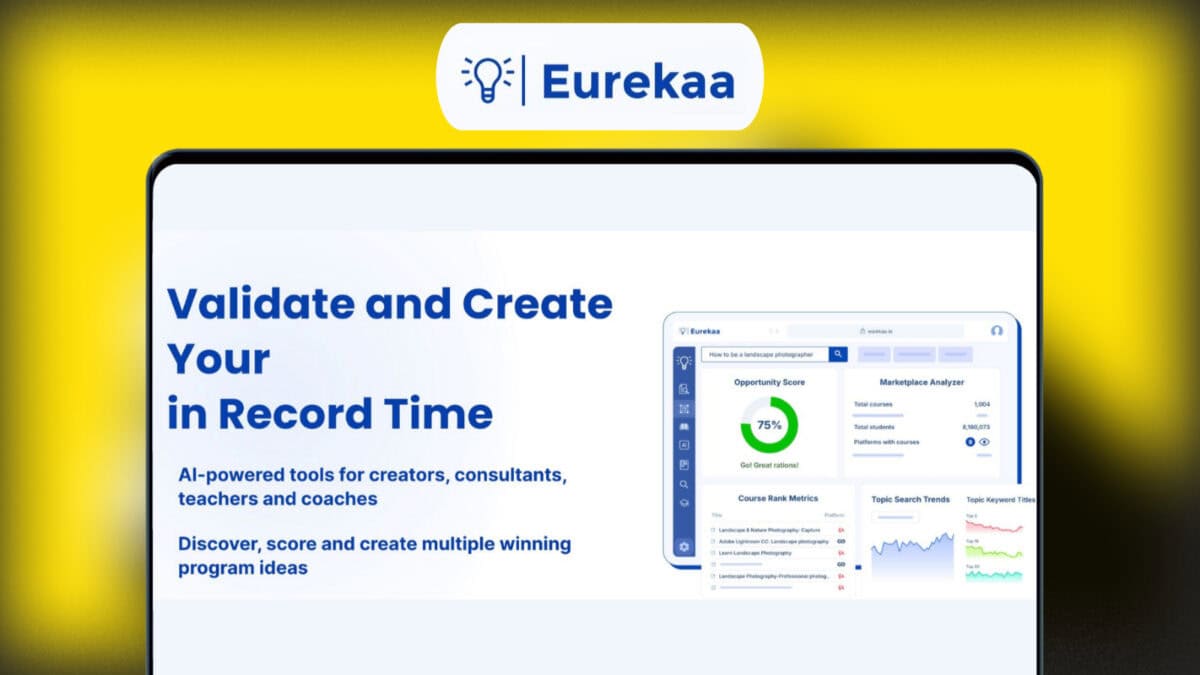 Eurekaa Lifetime Deal (Plus Members) | Validate and Create Course In Record Time