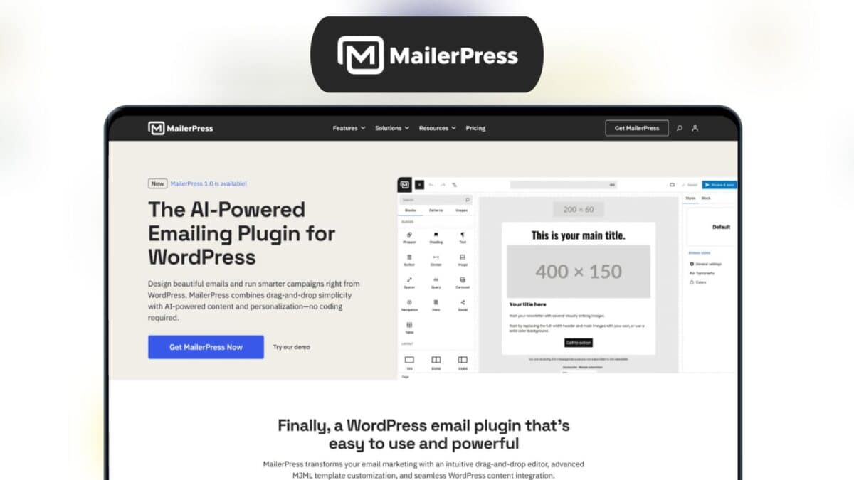 MailerPress Lifetime Deal Featured