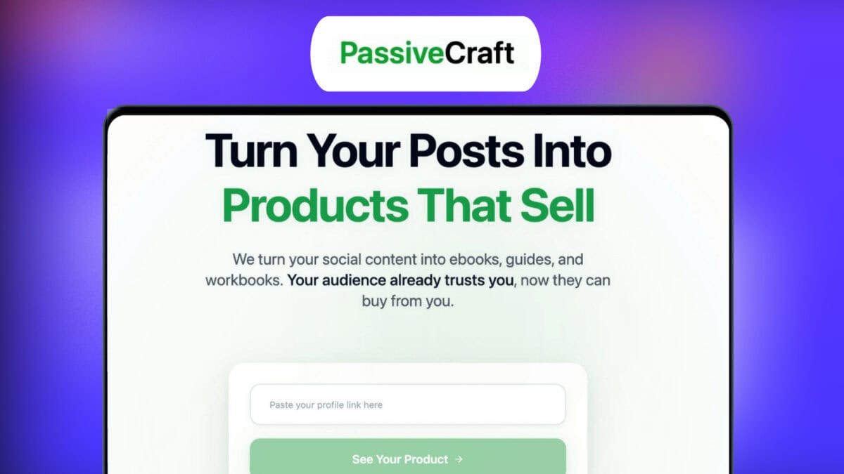 PassiveCraft Lifetime Deal | Create Ready-to-Sell PDFs