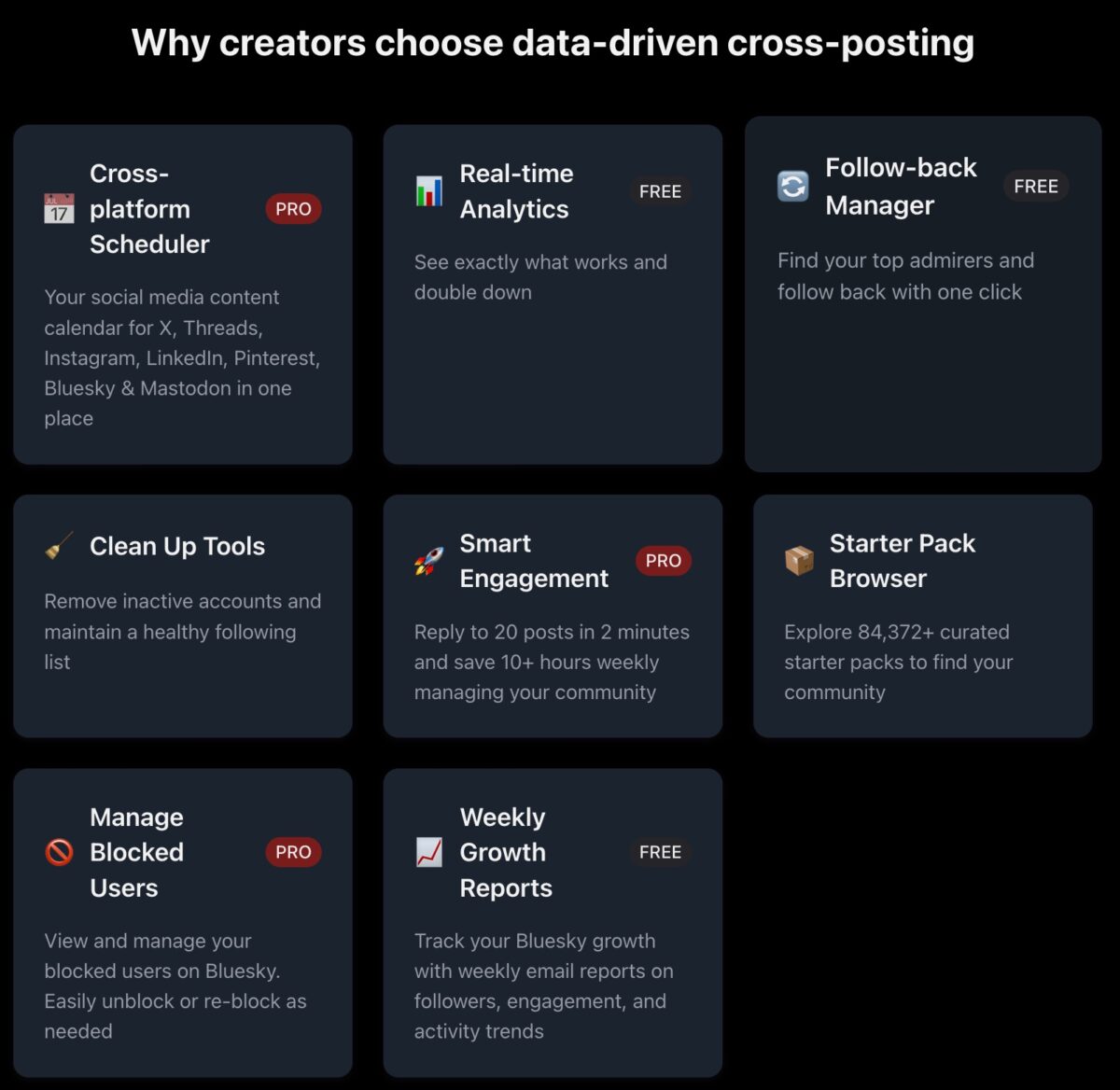 The Blue Social Features