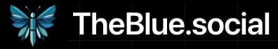 The blue social logo