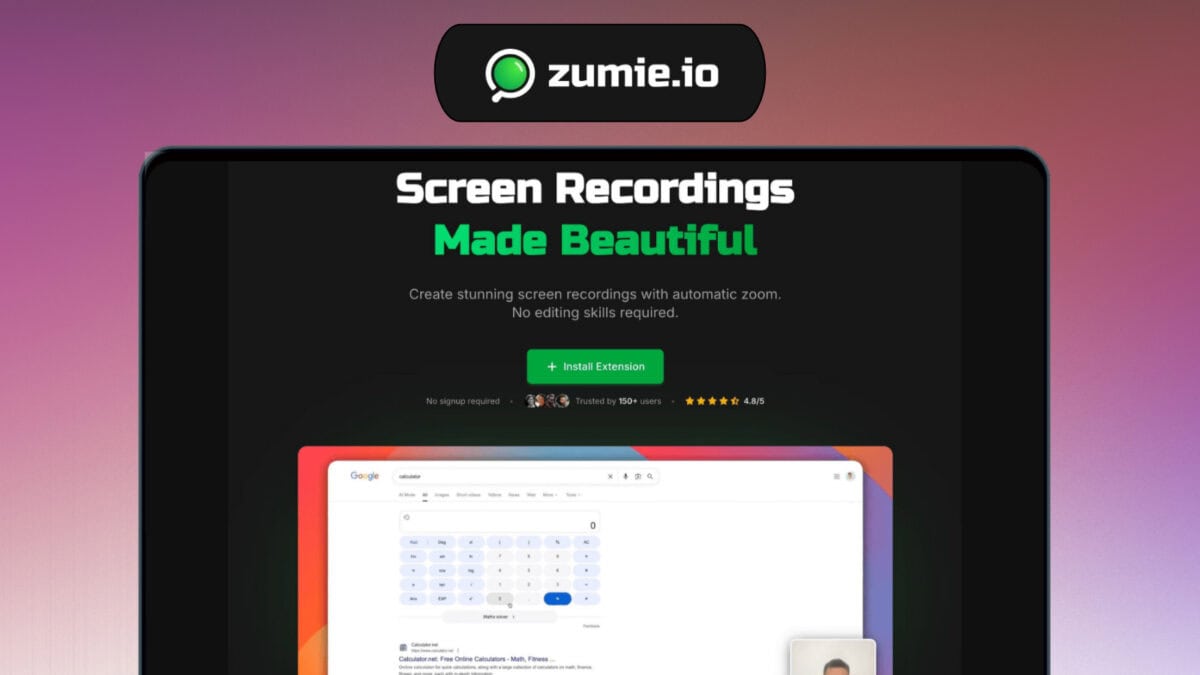 Zumie – Lifetime Deal | Auto-Zoom Screen Recorder