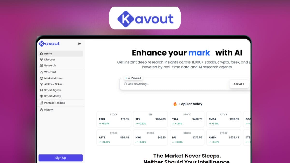 Kavout Lifetime Deal | AI-driven Stock Scoring & Signals