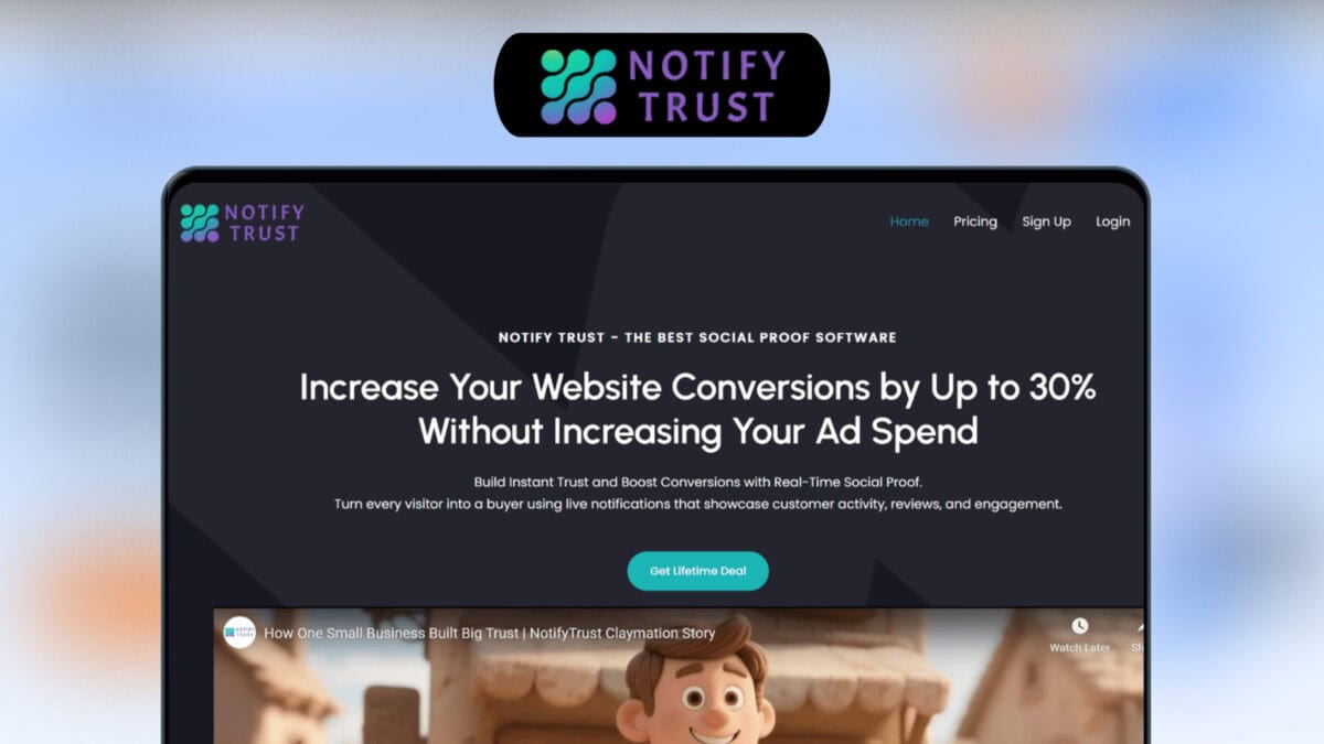Notify Trust Lifetime Deal Image
