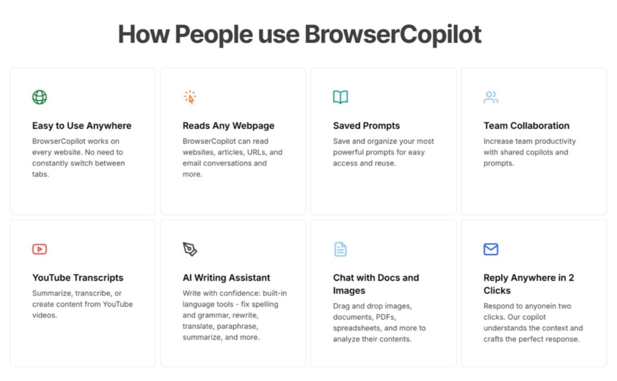 BrowserCopilot Use cases
