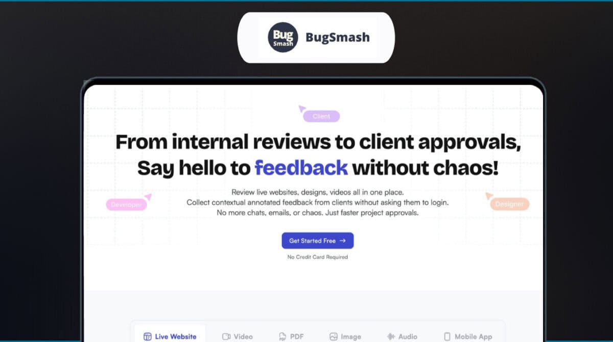 BugSmash Lifetime Deal | Streamline Visual Client Feedback