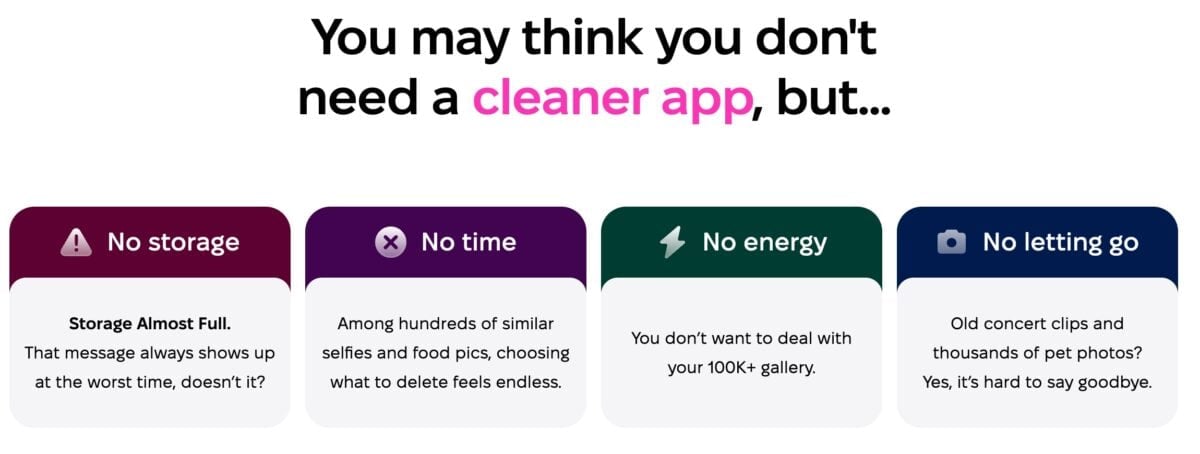 Cleanmyphone features