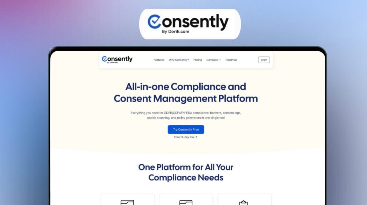 Consently Lifetime Deal | Auto-scan Cookies & Generate Policies