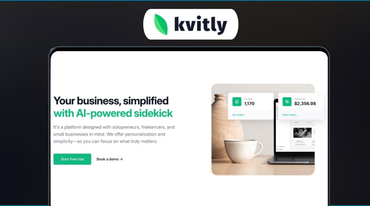kvitly Lifetime Deal | Website builder with business AI-sidekick